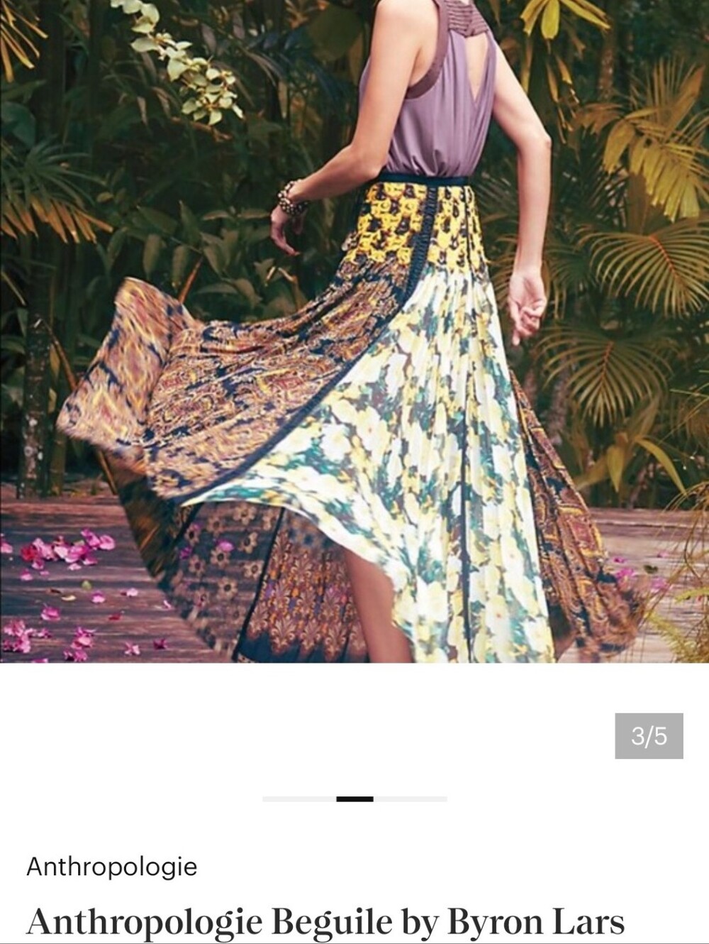 Beguile By Byron Lars Bohemian Multi-Pattern Maxi Skirt - Black & Multicolor - Picture 12 of 12